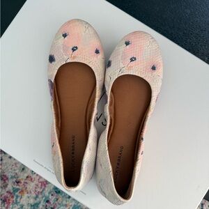 Lucky Brand Women's Floral Ballet Flats - Pink and Cream